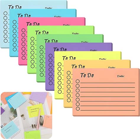 Pack To Do List Sticky Notes Sheets Self Stick Sticky Notes With