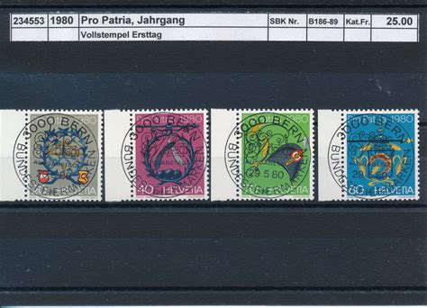 1980 ET Vollstempel Pro Patria Jahrgang Kaufen Auf Ricardo