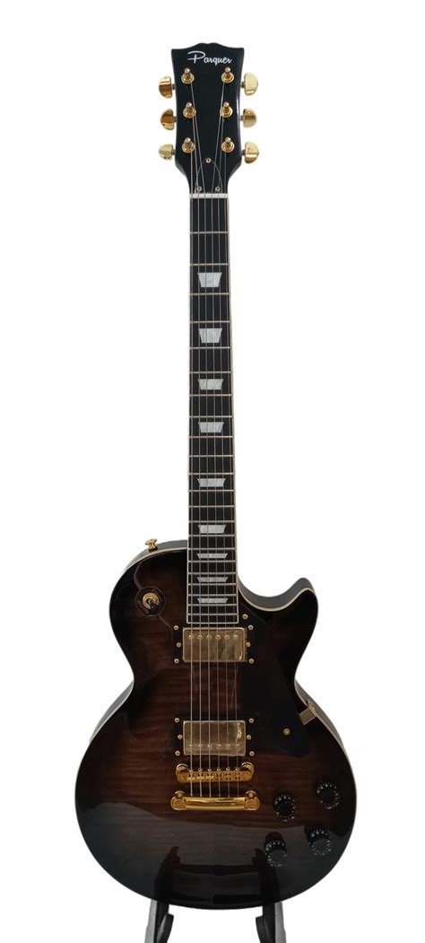 Guitarra El Ctrica Marca Parquer Tipo Les Paul Lp Bk Music Shaker