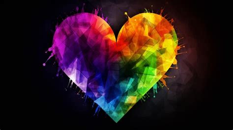 Premium Photo Lgbt Pride Month Concept Illustration Rainbow Heart And Homosexual Rainbow Love