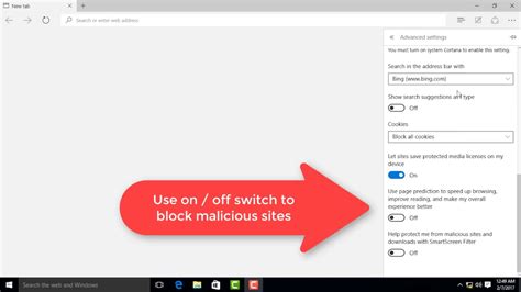 How To Block Mailicious Sites In Microsoft Edge Youtube