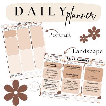 VIBIN VINTAGE NUDE Daily Planner Editable Organisation Planning