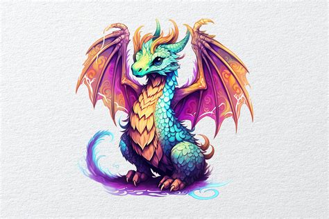 Watercolor Dragon Graphic by cvanscussell600 · Creative Fabrica