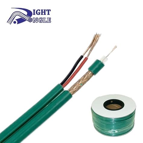 China KX6 Whit Power Color Green Jacket PVC CCTV Cable KX6 With Power