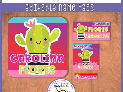 Editable Name Tags Or Labels Cactus Theme Classroom Decor Teaching Resources