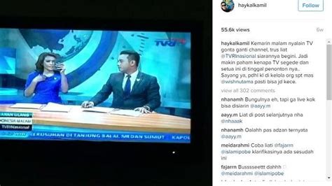 Kejadian Tak Terduga Saat Siaran 2 Presenter TVRI Ini Terekam Sedang