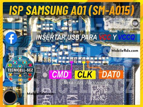 Samsung A01 SM A015F ISP EMMC PinOUT Test Point 48 OFF