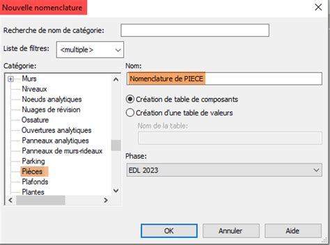 Les nomenclatures imbriquées dans Revit Aplicit