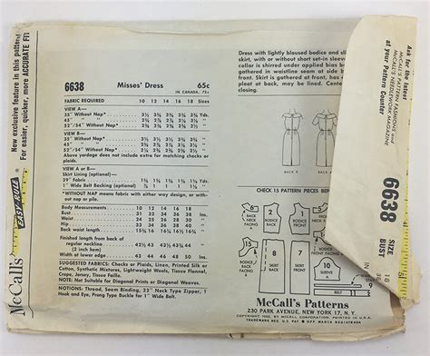 Mccalls 6638 1960s Dress Vintage Sewing Pattern Wesewretro