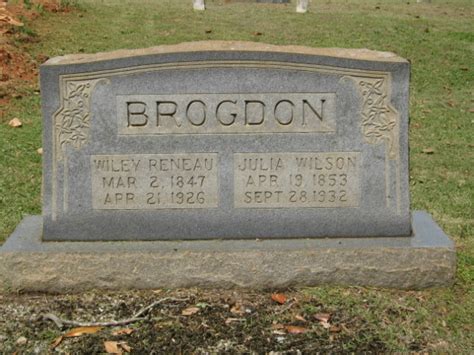 Julia Ann Wilson Brogdon 1853 1932 Mémorial Find a Grave