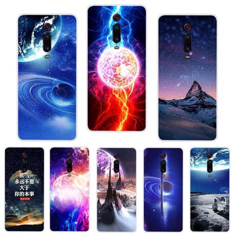 Silicone Phone Case Carton Starry Sky Moon Painted Soft Cover For