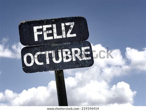 Happy October Spanish Sign Clouds Sky Stock Illustration 219196414 | Shutterstock