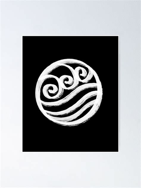 "Avatar Water Tribe Symbol (Black Background)" Poster for Sale by ...