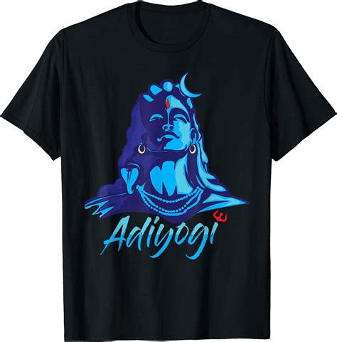 Adiyogi or Adhi Yogi Shiva Mahadev Blue Hindu Maha Shivratri T-Shirt ...