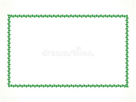 Abstract Artistic Green Heart Border Stock Vector - Illustration of ...