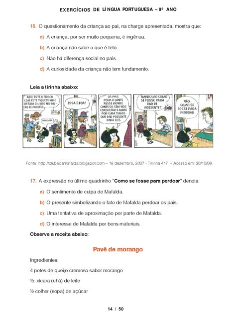 Exercicios De Figuras De Linguagem Com Gabarito 8 Ano