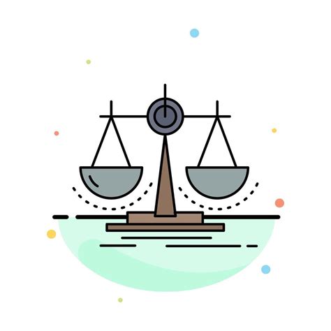 Equilibrio Decisi N Justicia Ley Escala Color Plano Icono Vector