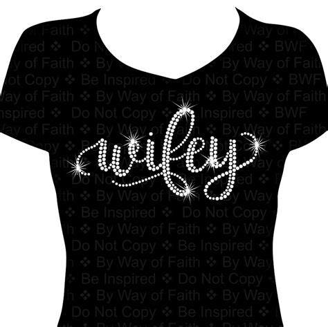 Wifey Bling Rhinestone T Shirt Wife To Be Bride To Be Bride Etsy