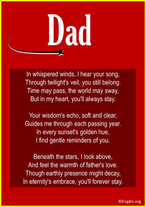 10 Funeral & Death Poems for Dad (From Daughter & Son) - EngDic