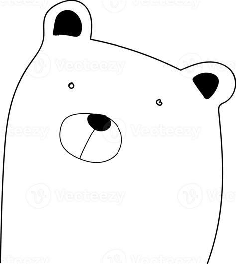 Cute bear cartoon on transparent background. 31628651 PNG