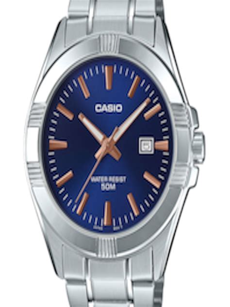 Buy CASIO Enticer Men Blue Silver Toned Analogue Watch A1513 MTP 1308D