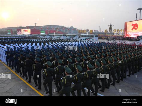 Beijing China 1st Oct 2019 Troops Make Preparation For The Military