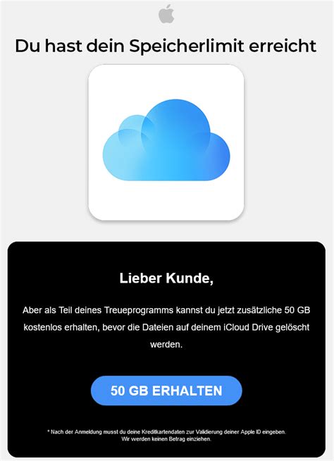 Ihr ICloud Speicher Ist Voll Phishing Mail