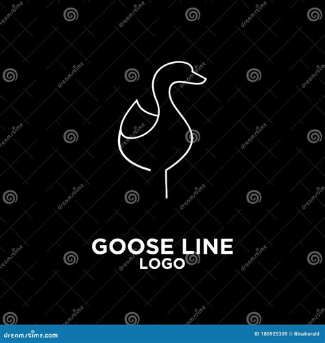 Goose Line Drawing Minimalistic Style For Logo Icons Emblems