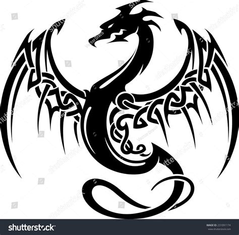 Celtic Dragon Insignia стоковая векторная графика без лицензионных