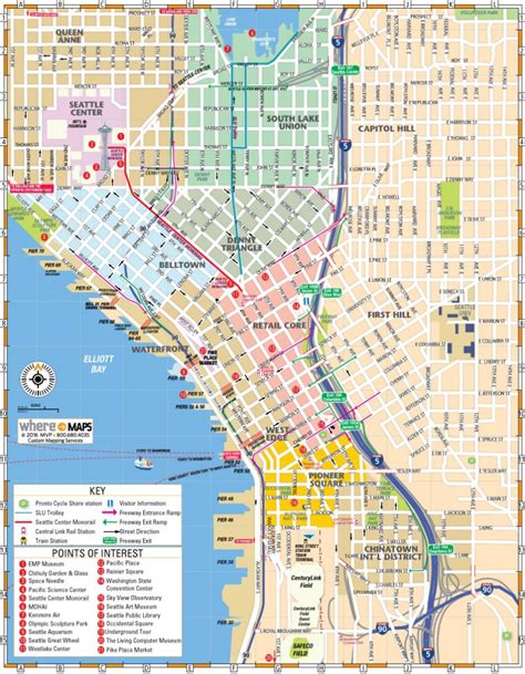 Seattle Attractions Map Printable