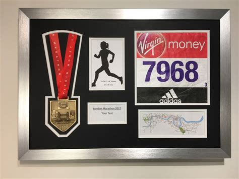 London Marathon 2018 17 Affichage Cadre Pour Médaille Running Etsy