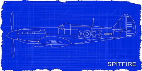 Fighter Plane Blueprint Copy Space Propeller Hero Photo Background And ...