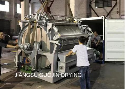 22kw 50kgh Rotary Double Drum Dryer For Food Processing