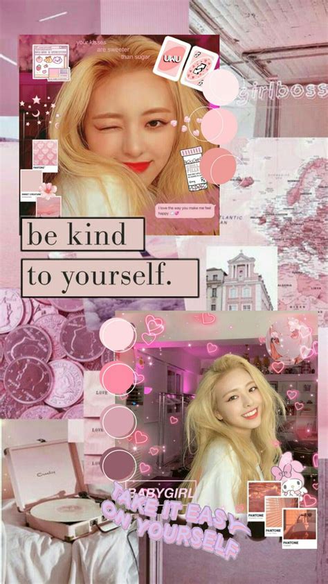 Yuna •itzy• Aesthetic Pink Wallpaper Pink Wallpaper Pink Be Kind To