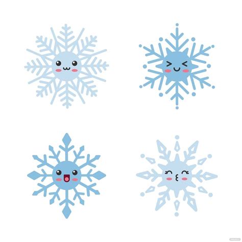 Cute Snowflake Vector in Illustrator, SVG, JPG, EPS, PNG - Download ...