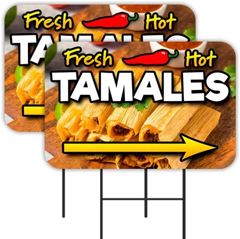 Tamales 2 Pack Yard Signs 16 X 24 Double Sided Print