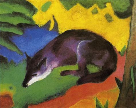 Blue Black Fox 1911 Franz Marc Oil Painting Franzmarcpaintings