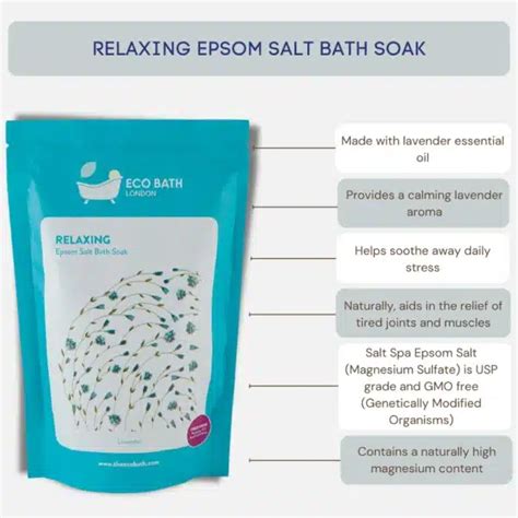 Eco Bath London Relaxing Epsom Salt Bath Soak 1000g One And Every