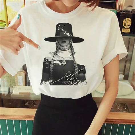 Beyonce R Nesans St Kad Nlar Grafik Y K Tasar Mc Tshirt Kad N Harajuku