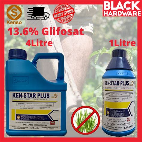 Black Hardware 4L 1L Racun Rumput Rumpai Lalang Glyphosate Kenso