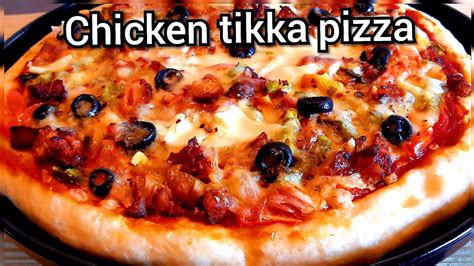 Chicken Tikka Pizza Without Oven Pizza Recipe