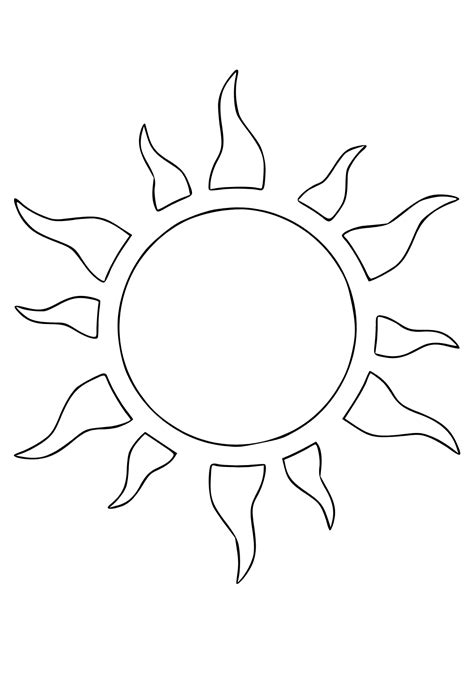 Dibujo E Imagen Sol Fácilmente Para Colorear Y Imprimir Gratis Para Adultos Y Niños