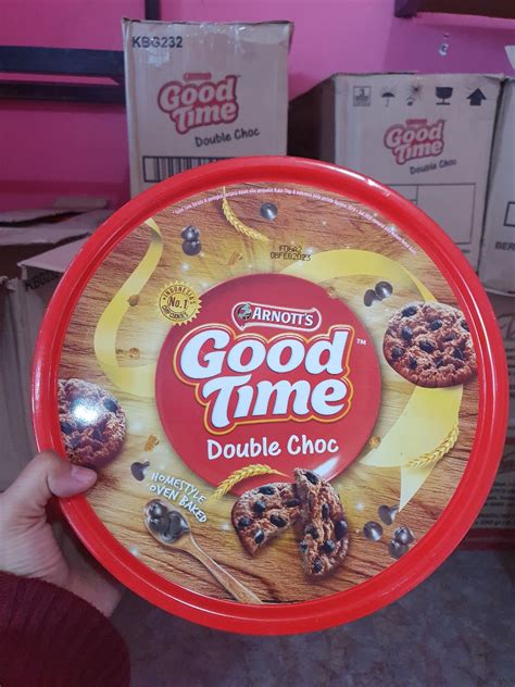 GoodTime Double Choc 277gr Kaleng Besar Makanan Minuman Snek Di