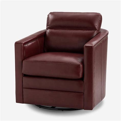 Artful Living Design Elvira In Wide Burgundy Genuine Leather