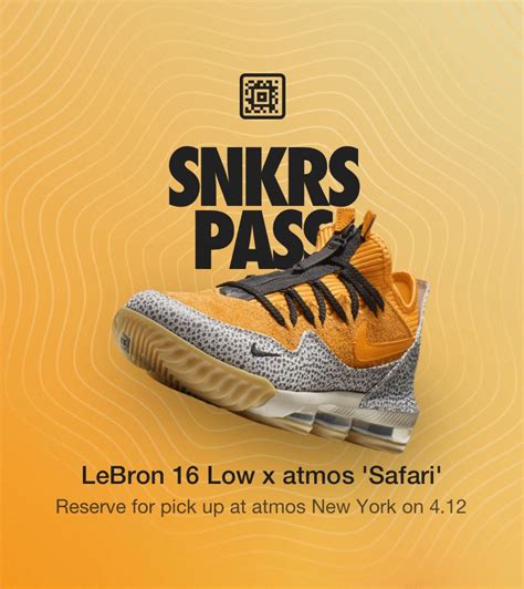 Snkrs Pass Lebron Low X Atmos Safari Atmos New York Nike Snkrs