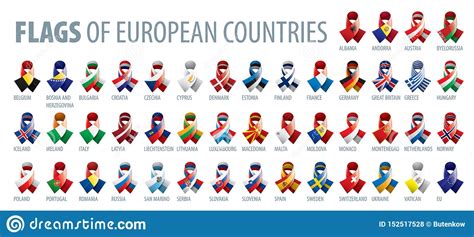 Fije De Banderas De Europa Ilustraci n Del Vector Ilustración del