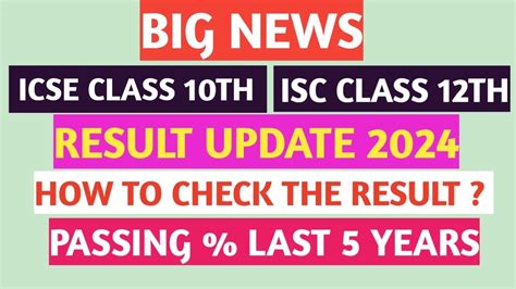 ISC ICSE Results 2024 How To Check The Results Class 10th And