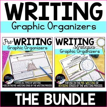 Writing Graphic Organizers Bundle: Prewriting and Writing Strategies ...