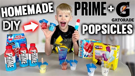 DIY Homemade Popsicles PRIME Gatorade Powerade YouTube