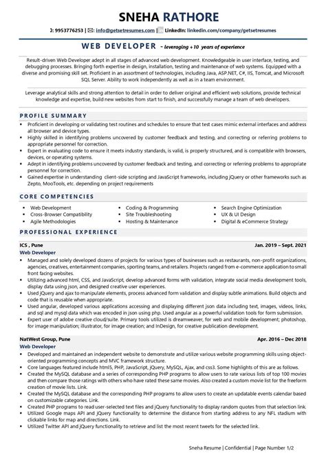 10 Web Developer Resume Examples For 2023 Resume Worded Web Developer